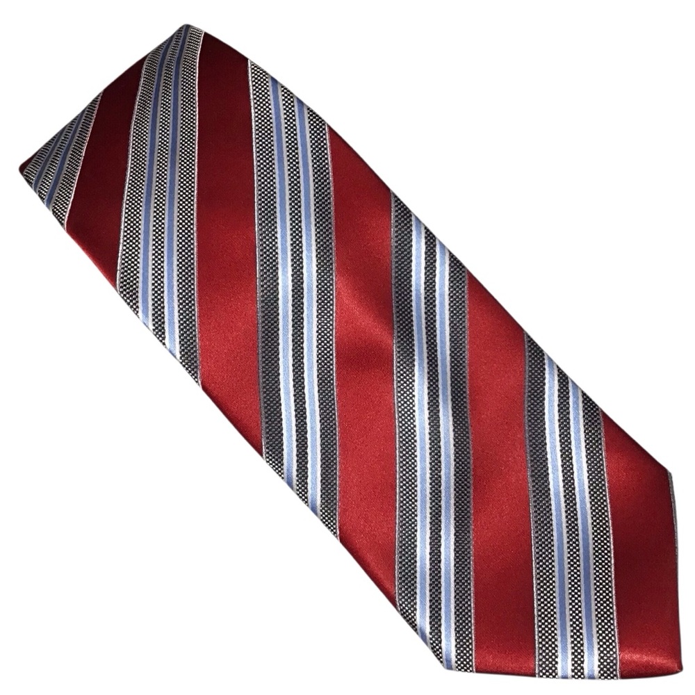 Christian Aujard Tie Red Striped Hand Made Paris